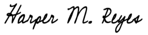 Signature of Harper M. Reyes